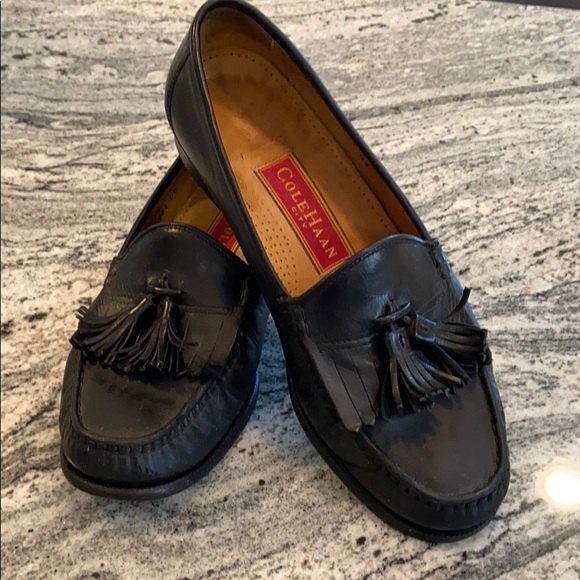 Cole Haan Black Tassel Loafers, size 7.5 - Picture 1 of 3